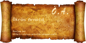 Ökrös Arnold névjegykártya